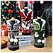 Copribottiglia Di Vino Natalizio Festivo - Decorazione Natalizia Lavorata A Maglia Red - Foto miniatura 4