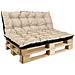 Cuscini da giardino AIO FACTORY 120x80 cm impermeabili beige pallet - Foto miniatura 4