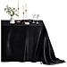 Elegante Tovaglia Rettangolare In Raso Di Poliestere Per Feste, Matrimoni Ed Eventi Black - Foto miniatura 1
