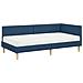 Struttura Letto Angolare con Materasso Altro 2 pcs Blu Tessuto - Foto miniatura 4