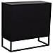 Credenza Con 1 Anta E 3 Cassetti In Legno E Metallo 80x34x80h Cm - Foto miniatura 4