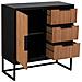 Credenza Con 1 Anta E 3 Cassetti In Legno E Metallo 80x34x80h Cm - Foto miniatura 5