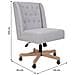 Sedia Imbottita Con Ruote Grigie 54x43x104h - Foto miniatura 7