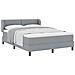 Letto a molle con materasso Grigio chiaro 140 x 190 cm Tessuto - Foto miniatura 1