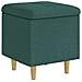 Pouf contenitore Verde Scuro 40 x 40 x 45 cm Tessuto - Foto miniatura 1
