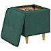 Pouf contenitore Verde Scuro 40 x 40 x 45 cm Tessuto - Foto miniatura 3