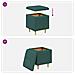 Pouf contenitore Verde Scuro 40 x 40 x 45 cm Tessuto - Foto miniatura 9