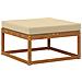 Set di divani da esterno con cuscino 4 pcs Naturale e Beige - Foto miniatura 4