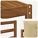 Set di divani da esterno con cuscino 4 pcs Naturale e Beige - Foto miniatura 5