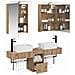 Set di Armadi da Bagno 5 pcs Rovere Artigianale - Foto miniatura 3