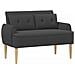 Loveseat con bottoni imbottiti Grigio Scuro 117 x 67 x 77 cm - Foto miniatura 1