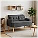 Loveseat con bottoni imbottiti Grigio Scuro 117 x 67 x 77 cm - Foto miniatura 2