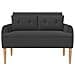 Loveseat con bottoni imbottiti Grigio Scuro 117 x 67 x 77 cm - Foto miniatura 3