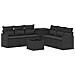 Set di divani 8 pz Nero Rattan sintetico e Acciaio - Foto miniatura 1