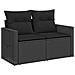 Set di divani 8 pz Nero Rattan sintetico e Acciaio - Foto miniatura 10