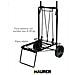 Carrello acciaio portabagagli portata max 45kg con fune elastica 36X24XH 94 - Foto miniatura 3