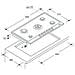 Piano Cottura PG953/1 SX a Gas 5 Fuochi Gas Colore Inox - Foto miniatura 2