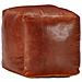 Pouf Tanno 40x40x40 Cm In Vera Pelle Di Capra - Foto miniatura 1