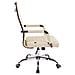 Sedia Elegante da Ufficio Amadora in Similpelle I Poltrona Studio Ergonomica con Rotelle I Sedia Pc con Braccioli Regolabile E Girevole Crema - Foto miniatura 3