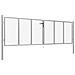 Cancello Per Giardino In Acciaio Zincato 415x150cm Argento - Foto miniatura 4