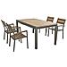 Viduus - Set Tavolo In Alluminio E Polywood Cm 160/240 X 95 X 75 H Con 4 Poltrone Viduus - Foto miniatura 1