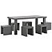 Set Da Giardino Tavolo In Cemento Grigio E 6 Sedie Taranto - Foto miniatura 1