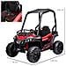 Macchina Elettrica Per Bambini 3-8 Anni Quad Elettrico Mini Rosso E Nero - Foto miniatura 3