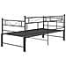 Telaio Divano Letto Estraibile Nero In Metallo 90x200 Cm - Foto miniatura 2