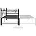 Telaio Divano Letto Estraibile Nero In Metallo 90x200 Cm - Foto miniatura 4