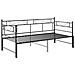 Telaio Divano Letto Estraibile Nero In Metallo 90x200 Cm - Foto miniatura 6