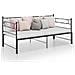 Telaio Divano Letto Estraibile Nero In Metallo 90x200 Cm - Foto miniatura 9