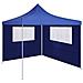 Parete Con Finestre Per Gazebo 4x2 M Blu - Foto miniatura 2