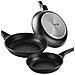 Fagor Alutherm Set Di 3 Padelle Induzione 18-20-24 Cm, Alluminio Fuso, Antiaderente Senza Pfoa  Nero - Foto miniatura 1
