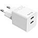TRAVEL CHARGER 2USB-C 20W WHITE - Foto miniatura 1