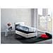Letto Singolo Candida, Letto Contenitore Con Rivestimento In Tessuto, 100% Made In Italy, Apertura Laterale, Adatto Per Materasso Cm 80x190, Bianco - Foto miniatura 2