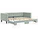 Divano Letto Con Letto Estraibile Grigio Chiaro 90x200 Velluto - Foto miniatura 2