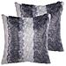 Set Di 2 Cuscini Hordeum Finta Pelliccia 45 X 45 Cm Grigio A Strisce - Foto miniatura 3