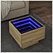 Tavolino Con Led Rovere Sonoma 40x40x30 Cm In Legno Multistrato - Foto miniatura 9