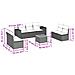 Set Divani da Giardino con Cuscini 8 pz Nero in Polyrattan - Foto miniatura 2