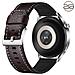 Cinturino Per Orologio In Vera Pelle Per Samsung Galaxy Watch 4 Coffee+black 22 Mm - Foto miniatura 1