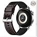 Cinturino Per Orologio In Vera Pelle Per Samsung Galaxy Watch 4 Coffee+black 22 Mm - Foto miniatura 2