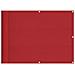 Paravento da Balcone Rosso 75x1000 cm 100% Poliestere Oxford - Foto miniatura 1