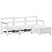 Set Salotto Da Giardino 4 Pz Bianco In Legno Massello Di Pino - Foto miniatura 2
