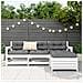 Set Salotto Da Giardino 4 Pz Bianco In Legno Massello Di Pino - Foto miniatura 3