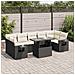 Set Divani Da Giardino Con Cuscini 8 Pz Nero In Polyrattan - Foto miniatura 1