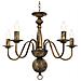 Lusso Casadino -  Candelabro Stile Anticato Nero 5 Lampadine E14 - Foto miniatura 1