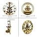 Meccanismo Orologio Dorato 126mm - Design Ingranaggi Trasparenti - Foto miniatura 2