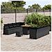 Set di divani da giardino  11 pezzi con cuscini in polyrattan nero e acacia, Divano da giardino  2 posti con cuscini in polyrattan nero, Set da pranzo da giardino  3 pezzi con cuscini in polyrattan nero e acacia - Foto miniatura 3