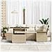 Set divani giardino con cuscini Beige Rattan - Foto miniatura 3
