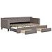 Divano Letto Estraibile con Cassetti Tortora 80x200 cm Tessuto - Foto miniatura 1